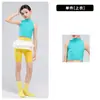Ropa de Baile para Niños, Ropa de Práctica de Baile Jazz para Niñas, Chaleco Verde, Ropa de Entrenamiento Corporal de Yoga de Cuello Alto para Danza Moderna