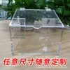 Caja Acrílica Transparente Personalizada con Cerradura Caja de Exhibición Hecha a Mano Cubierta Antipolvo Caja Cuadrada Pequeña de Acrílico Almacenamiento Cuadrado