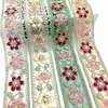 Encaje de base de organza de 4 cm para accesorios de ropa, estilo étnico, bordado con cinta, encaje, accesorios para ropa infantil Hanfu, DIY