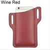 En Stock Bolso Protector Portátil Anti-Pérdida para Teléfono Móvil para Hombres Edc Piel PU 6.5 Pulgadas con Soporte Bolsa de Cinturón Cruzada