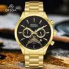 Relógio Masculino Multifuncional Fashionável Orsga com Calendário, Design Clássico Luminoso, Relógio de Pulso Quartz para Negócios Transfronteiriços Transmissão ao Vivo Fabricante