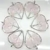Colgante de Alambre de Cristal Natural Ágata Árbol de la Vida con Forma de Corazón de 30 mm, Árbol de Color, Árbol del Dinero, Grava, Accesorios Ecológicos