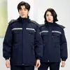 Ropa de Algodón Antiestática de Invierno para Hombres y Mujeres, Sitio de Construcción, Almacén Frío, Chaqueta de Algodón Engrosada Resistente al Desgaste, Ropa de Trabajo, Cálida, Chaqueta de Ropa de Protección Laboral