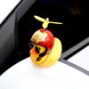 TikTok Explosiones Adornos para Coche Dibujos Animados Lindo Casco Social Pato Amarillo Se Volverá Luminoso Adornos para Coche Eléctrico