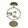 Portavelas de Hierro Estilo Nórdico con Formas Creativas de Libélula y Flor, Portavelas de Aromaterapia, Decoración de Escritorio para el Hogar Venta al por Mayor