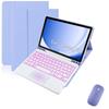 Para Samsung Tablet PC S9FE Teclado Retroiluminado Táctil S8 Funda Protectora S7 con Ranura para Lápiz X510 Funda de Cuero X710