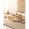 Mesa de centro de tatami de madera maciza, mesa para mirador, mesa kang, mesa pequeña para balcón, mesa de té simple de tatami, mesa para estudios chinos, mesa para guqin