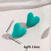 Pendientes de Celebridad de Internet Europeos y Americanos Moda Ins Diseño Simple Corazón de Melocotón Forma de Corazón Pendientes Retro Elegantes Versátiles para Mujer
