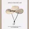 Chapéu de cowboy ocidental para mulheres, chapéu de sol com proteção UV para atividades ao ar livre, chapéu de caminhada para usar no verão em pastagens de Xinjiang e no oeste de Sichuan.