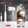 Fone de ouvido Pinger semi-intra-auricular com plug macio, furo redondo de 3,5, adequado para máquinas inteligentes, jogos, ouvir música, com microfone, subwoofer, fone de ouvido musical
