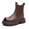 Botas Martin de Suela Gruesa para Mujer, Nuevo Estilo Otoño e Invierno 2025, Botines que Aumentan la Altura para Mujeres Bajitas, Botas de Caña Alta con Forro de Lana, Botines de Moda