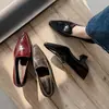Totalmente em Couro por Dentro e por Fora, Mocassins Elegantes de Couro com Bico Fino e Salto Grosso Estilo Francês, Saltos Altos com Solado Macio para o Trabalho que Não Cansam