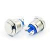 Fonte de Alimentação Chaveada com Botão de Aço Inoxidável Metal 12/16/19mm Auto-Travante Reset à Prova d'Água com Luz Interruptor de Luz de Nevoeiro para Carro