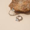 Pendientes de moda europea y americana con incrustaciones de circonita en forma de corazón, personalizados, sencillos, elegantes y a la moda para combinar con todo.