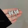 Pendientes Originales de Diamante con Forma de Lazo, Modernos, Sencillos y Dulces, Corazón Femenino, Pendientes Diarios para el Trabajo para Mejores Amigas