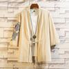 Hanfu de verano para hombre estilo chino moda bordada cárdigan chaqueta delgada moda japonesa top para hombre venta al por mayor para hombre