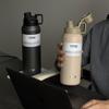 Tyeso Nuevo Vaso Termo Gran Capacidad Deportes al Aire Libre Botella de Agua Portátil 1500ml Aislamiento Térmico para Hombres y Mujeres Botella para Agua Fría