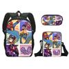 Parque Índigo Transfronterizo Parque Índigo Mochila Escolar Estampada para Estudiantes Mochila Estuche para Lápices Bolso de Hombro Mochila para Niños