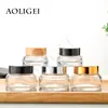 Botella de crema de hombro oblicuo transparente al por mayor de fábrica 15g 30g50g botellas de cosméticos se puede imprimir LOGOTIPO