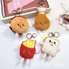 Boneco Frango Batata Frita Hambúrguer Desenho Animado Rangente Pingente Acabado Boneco Torrada Chaveiro Pingente de Bolsa Presente