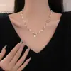 Colar de Pérolas Cereja Mais Vendido Transfronteiriço Estilo Ins Feminino Moda Alta Qualidade Corrente de Clavícula Coração Novo Pingente de Joia