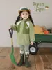 Ropa de cremallera de colores de caramelo a juego para niña Otoño Estilo Occidental Linda Versátil Informal Chaqueta con Capucha Moderna