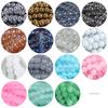 La mejor opción de boutique, cuentas redondas de vidrio de 8 mm, joyería, accesorios de ropa, cadena larga de cuentas coloridas, fabricantes en stock.