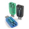 Yu Shuo/Adaptador de Tarjeta Externa USB para Sonido sin Controlador Computadora Externo Portátil Convertidor de Auriculares Tarjeta de Sonido Independiente