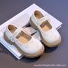 Zapatos para Niña, Zapatos de Princesa para Niños, Nuevo Estilo Primavera 2025, Zapatos Pequeños de Cuero Negros Otoño para Niños Medianos y Grandes, Planos Estilo Británico