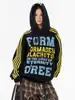 Sudadera con capucha Oreeta American Retro Estampado de Carta Antigua Moteada para Hombres y Mujeres, Sudadera con Capucha de Marca de Moda para Parejas