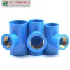 T de PVC con alambre interno de cobre UPVC a cobre unión de tres vías diente interno rosca interna 4 puntos 6 puntos 1 pulgada accesorios para tubería de suministro de agua