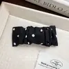 Pasador de Tela Blanco y Negro Dongdaemun con Lazo Versátil para Niños con Puntos y Flores Clip Lateral Pasador Accesorios para el Cabello Al por Mayor