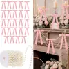 Decoração de Laço de Natal com Corrente de Pérolas e Veludo 24 Peças Guirlanda de Árvore de Natal Acessórios de Feriado Arranjo de Cena
