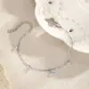 Pulseira com Pingente Redondo de Diamante Brilhante Estilo Coreano Elegante em Prata Esterlina 925, Joias de Design de Moda Exquisite de Nicho