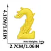 Mil Victorias Pluma Amarilla Letra Número Bordado Parche de Tela Adhesivo Termofusible Ropa Zapatos Sombreros Accesorios Parche Decorativo Termoadhesivo