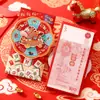 2026 Ano do Cavalo Envelopes Vermelhos Rotativos Criativos, Envelopes de Dinheiro de Ano Novo, Sacos de Envelope Vermelho 3D de Ano Novo Infantil para o Festival da Primavera