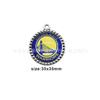 Pingente Diamante Redondo Nbl Basquete Pingente Golden State Warriors Colar Pingente Equipe de Basquete Fabricante Spot