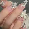 Armadura de mano sentido avanzado hecho a mano ins explosiones diamante roto mariposa uña piezas de uña al por mayor uñas portátiles