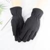 2024 nuevos guantes cálidos de forro polar color liso para hombre y mujer con dedos guantes cortavientos para montar en frío venta al por mayor