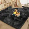 Alfombra Tie-Dye de Seda y Lana para Sala de Estar de Casa Sofá Mesa de Café Cobertura Completa Amigable con la Piel Alfombra de Aislamiento Frío Resistente a Manchas Alfombra de Fácil Cuidado