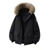 Chaqueta Zuo Shan Diao Estilo Americano, Abrigo de Algodón Engrosado de Invierno para Hombre, Parka con Capucha y Cuello de Piel, Ropa de Algodón para Hombre, Al por Mayor en Stock