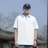 Camisa Polo Masculina Enbu Verão Novo Estilo Casual Versátil Manga Curta Camiseta Masculina Top Marca Tendência Camiseta de Meia-Manga