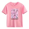 Europa y Estados Unidos Transfronterizo Más Vendido Clase Padres e Hijos Ropa Ropa Infantil Verano Color Sólido Estampado de Letras Algodón Manga Corta Camiseta