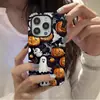 Funda de teléfono de dibujos animados Apple 18PM con tema peculiar y divertido, funda de película de doble capa para iPhone 17, venta de Halloween por tiempo limitado