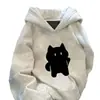 Moletom com Capuz Estilo Americano Preguiçoso 100% Algodão para Mulheres Outono e Inverno Casual Solto Oversize Petite Jaqueta de Casal para Homens