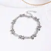 Moda Europeia e Americana Pulseira Borboleta com Zircônia Completa Joias para Homens e Mulheres, Cobre Revestido com Retenção de Cor 18K, Estilo Ins, Acessório de Mão Criativo Tendência Personalizado