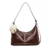 Bolsa de ombro feminina de alta qualidade para comércio exterior 2026 nova elegante couro macio versátil bolsa de bolinho grande capacidade bolsa transversal