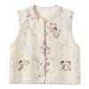Top Jacquard Estilo Chino Otoño Nuevo Chaleco Retro Bordado Floral con Lentejuelas Pesadas Chino + Chaqueta Corta N9028