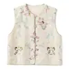 Traje de Estilo Chino Nacional para Mujer Otoño Nuevo Modelo 2026 Bordado Pesado Lentejuelas Chaleco Vintage + Chaqueta Corta N9028