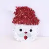 Decoração de Natal Pingente de Árvore de Natal Pingente de Papai Noel Lantejoula Pingente de Floco de Neve Prateado Meia de Natal Chapéu de Natal